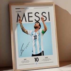 Lionel Messi Argentina Poster – Iconic Soccer Artwork for Fans – Modern Football Wall Art – Messi Tribute Print