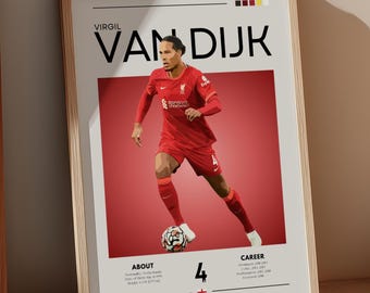 フィルジル・ファン・ダイク リバプールFC ポスター | ミニマリスト