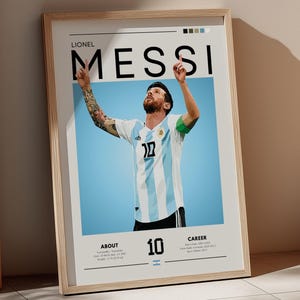 Lionel Messi-poster – iconische wijzende houding – Argentinië nr. 10 muurkunst – digitaal en afdrukbaar voetbalkunstwerk voor fans