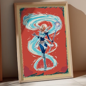 Lux LoL Poster, Lux League of Legends Inspired Fan Art, Arcane Wall Art, League of Legends Champion Print, Gaming LoL Artwork