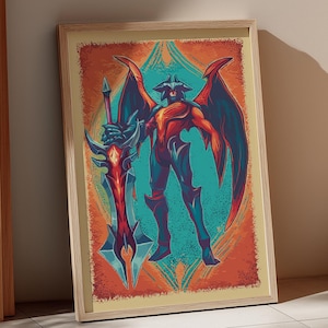 Aatrox LoL Poster, Aatrox League of Legends Inspired Fan Art, Arcane Wall Art, League of Legends Champion Print, Gaming LoL Artwork