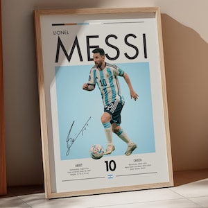 Lionel Messi Argentina Poster: Modern Soccer Wall Art