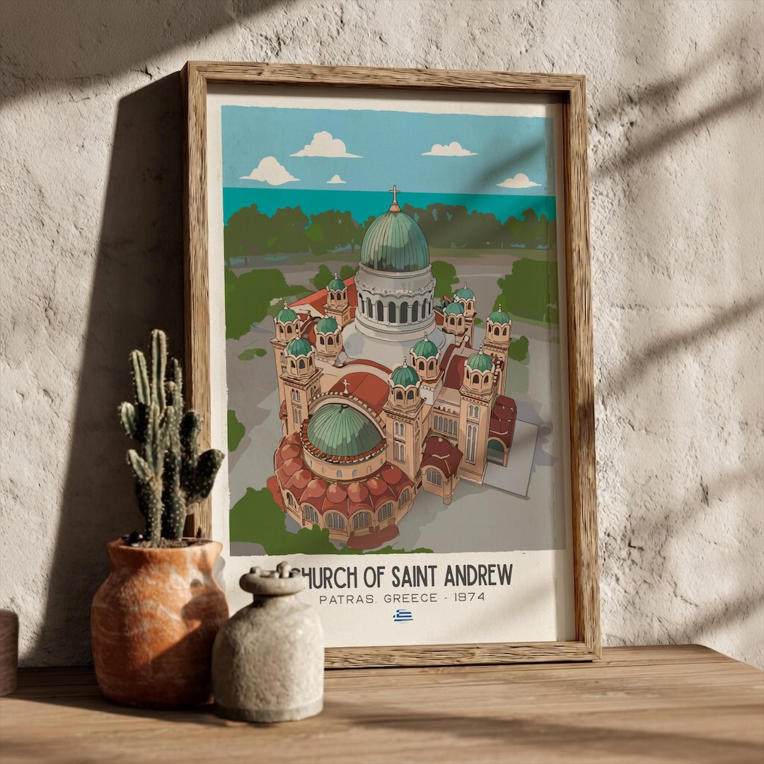Church of Saint Andrew Art Print – Vintage Travel Poster - Etsy
