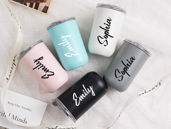 Personalized Stainless Coffee Cup,Custom Insulated Travel Mug,Bridesmaid Proposal Gift,Bachelorette Party Favor,Stainless Steel Wine Glasses