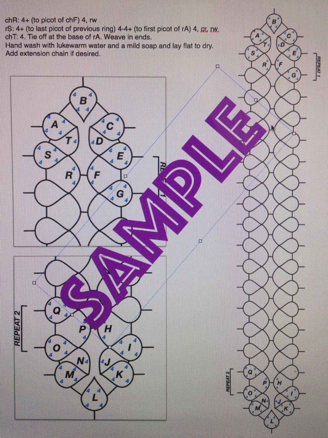 PDF File Shuttle Tatting Pattern for Cross My Heart Bracelet Etsy