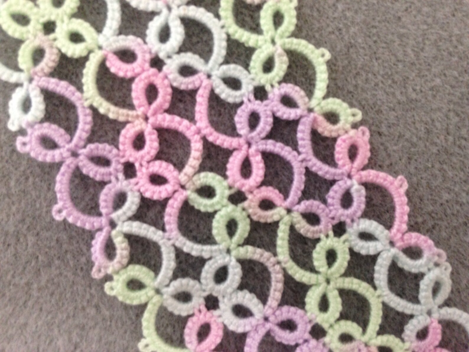 Handmade Shuttle Tatted Lace Bracelet in Pink Purple Blue Etsy