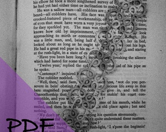 PDF file shuttle tatting pattern for Quatro bookmark