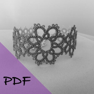 PDF file shuttle tatting pattern for Simple Beauties bracelet