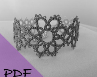 PDF file shuttle tatting pattern for Simple Beauties bracelet
