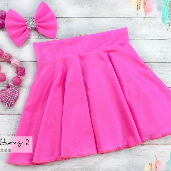 Neon Pink- (Skirt),  Children's- girls just wanna have fun....Matching Hairbow option, Birthday Girl