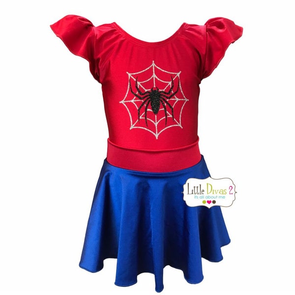 Spider Leotard & Skirt (Child) Costume...SPIDER WEB, Halloween