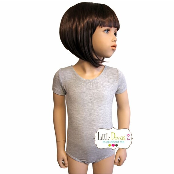 Heather Grey Leotard Ballet Short Sleeve Leotard Etsy