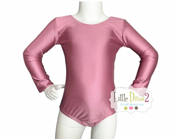 long sleeve pink leotard