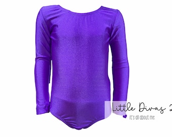 Purple Leotard-Shiny (Child) Long Sleeve Leotard