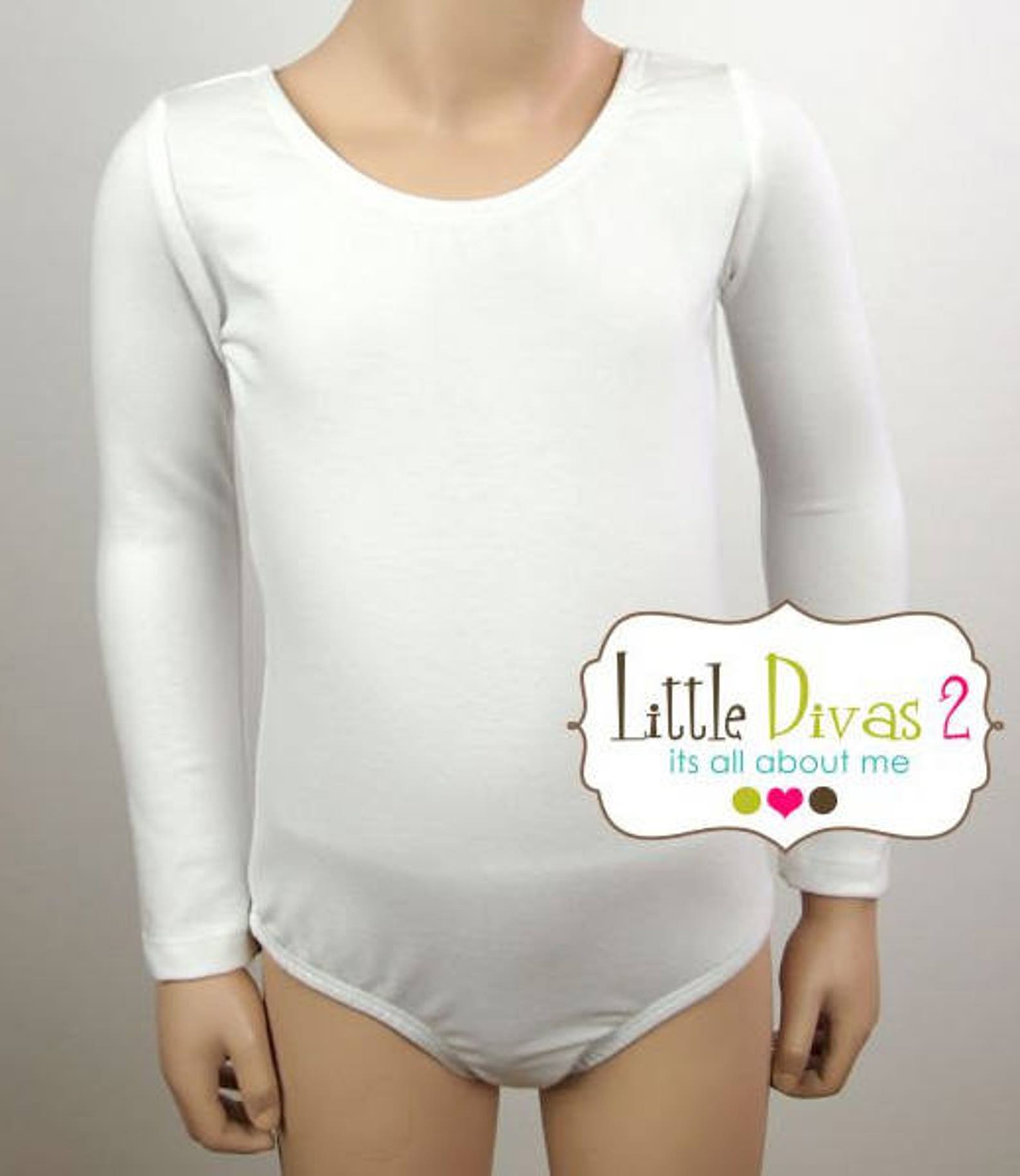 White Leotard Child Long Sleeve Leotard Etsy