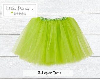 APPLE GREEN- (1-Size Tutu),  Children's- girls just wanna have fun....Fluffy 3- Layer Tutu
