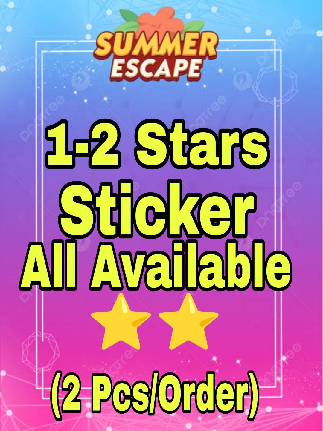 Monopoly - 1-2 Stars All Sticker Fast Delivery - Etsy