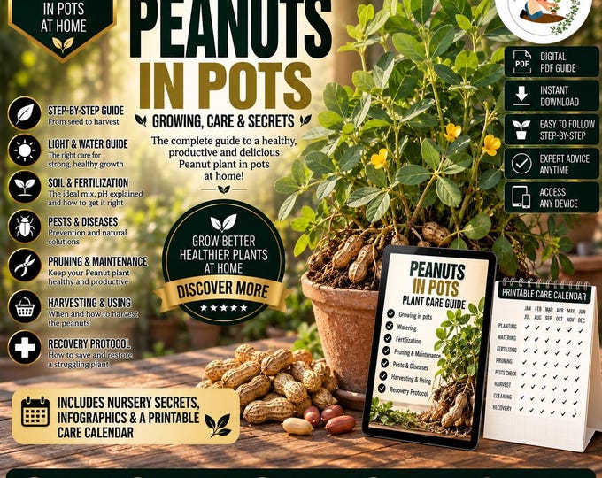Peanut Growing Guide – How to Grow Peanuts in Pots & Containers | Complete Peanut Plant Care, Planting, Watering , Harvesting Guide