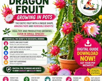 Dragon Fruit Growing Guide in Pots | How to Grow Pitaya at Home | Tropical Plant PDF
