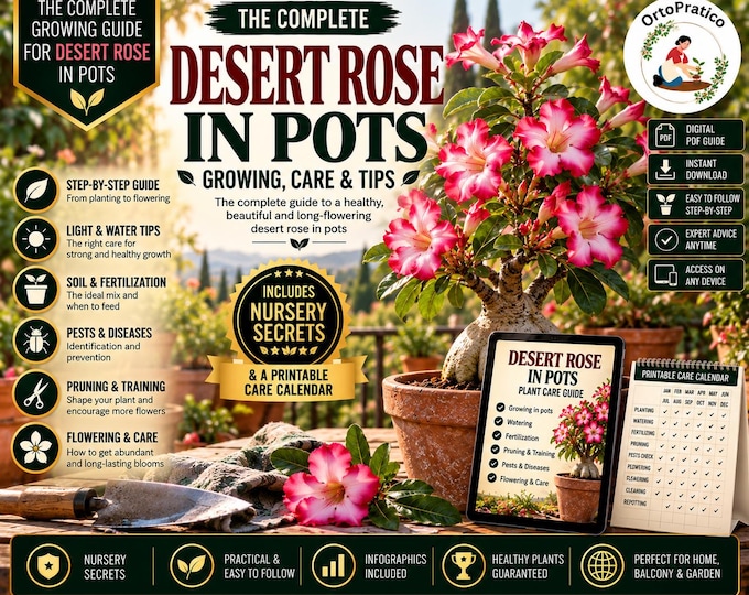 Desert Rose Growing Guide – How to Grow Adenium obesum in Pots | Propagation, Pruning, Care, Flowering & Nursery Secrets