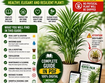 Kentia Palm Care Guide PDF | Complete Kentia Palm Growing Guide | Howea Forsteriana Care | Indoor Plant eBook