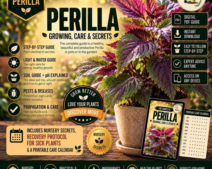 Perilla Growing Guide | How to Grow Shiso in Pots | Perilla Plant Care, Harvesting & Propagation | Complete Container Gardening Guide