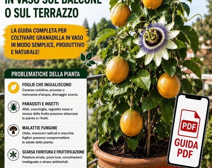 Granadilla in Pots Guide PDF – Grow Passiflora ligularis on a Balcony