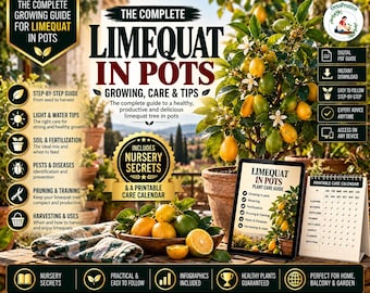 Limequat Growing Guide PDF | How to Grow Limequat in Pots | Lime Kumquat Citrus Tree Care | Digital Plant Guide