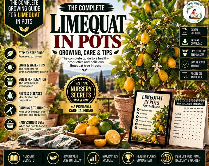Limequat Growing Guide PDF | How to Grow Limequat in Pots | Lime Kumquat Citrus Tree Care | Digital Plant Guide