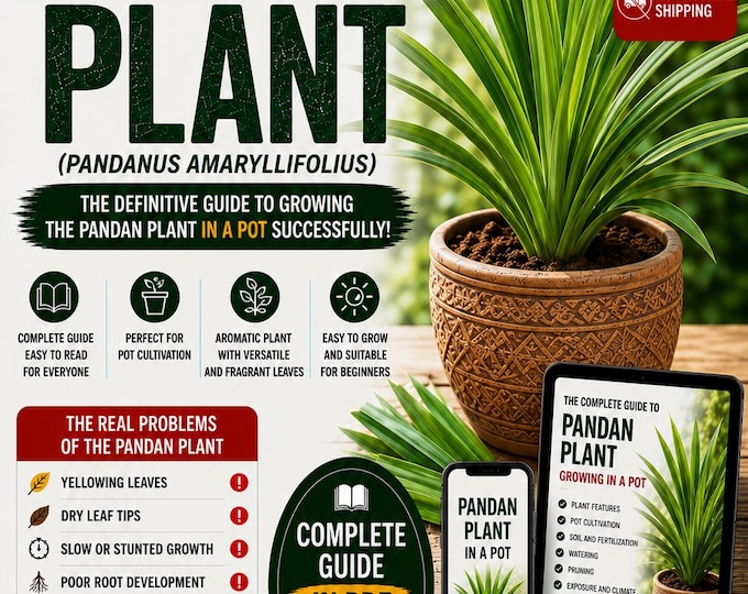 Pandan Growing Guide PDF | How to Grow Pandanus amaryllifolius in Pots | Tropical Culinary Herb Plant Care Guide