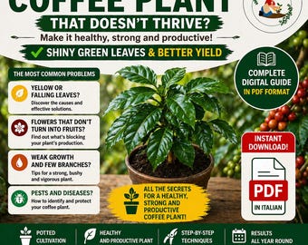 Coffee Plant Care Guide PDF | Grow Coffea Arabica Indoors | Indoor Coffee Plant Guide | Tropical Houseplant Care | Digital Download
