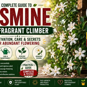 Jasmine Care Guide PDF | How to Grow Jasmine in Pot | Balcony Plant Care | Pruning Watering Tips | No Physical Plant