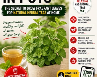 Lemon Balm in Pots Guide PDF – Herbal Tea Plant | No Aroma Leaves & Lemon Balm Problems