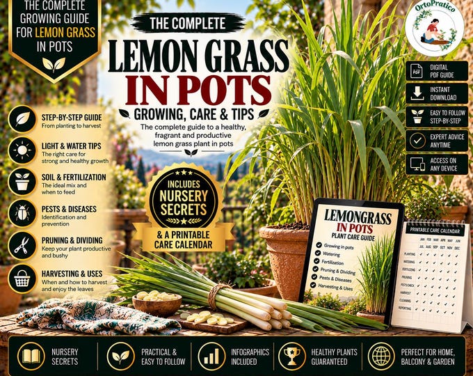 Lemongrass Growing Guide – How to Grow Lemongrass in Pots & Containers | Care, Propagation, Harvesting , Growing Secrets