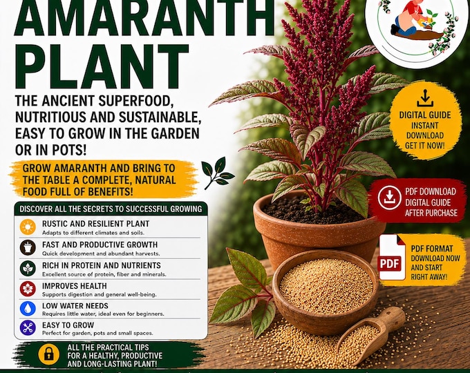 Amaranth Growing Guide PDF | How to Grow Amaranth in Pots | Balcony Gardening Guide for Urban Gardeners and Beginners
