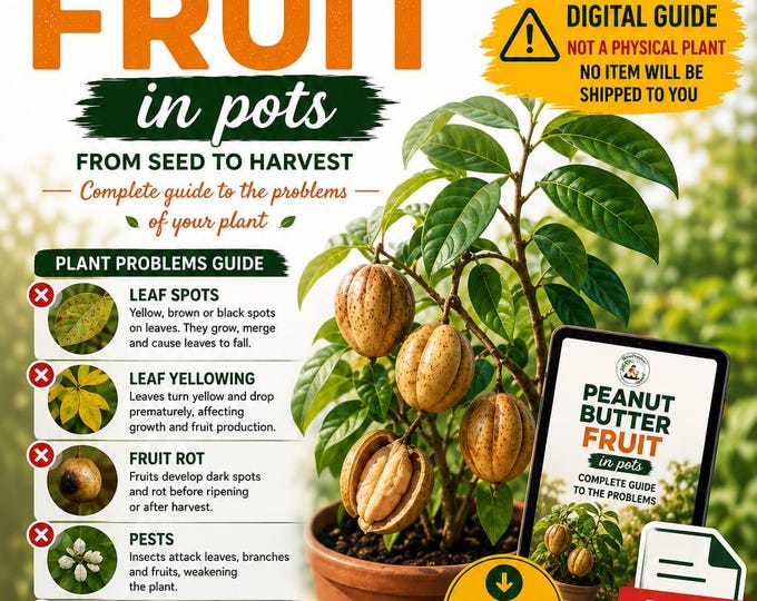 Peanut Butter Fruit Growing Guide PDF | How to Grow Bunchosia argentea in Pots | Tropical Fruit Tree Care | Container Gardening