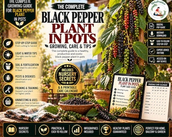 Black Pepper Growing Guide – How to Grow Black Pepper in Pots & Containers | Piper nigrum Care, Propagation, Pruning / Harvesting