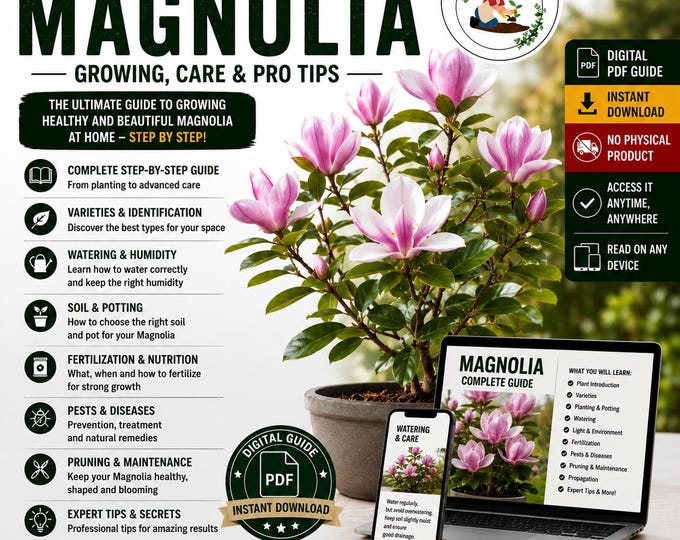 Magnolia Growing Guide PDF | How to Grow Magnolia in Pots  ,Garden | Care, Watering, Pruning & Fertilizing | Digital Guide