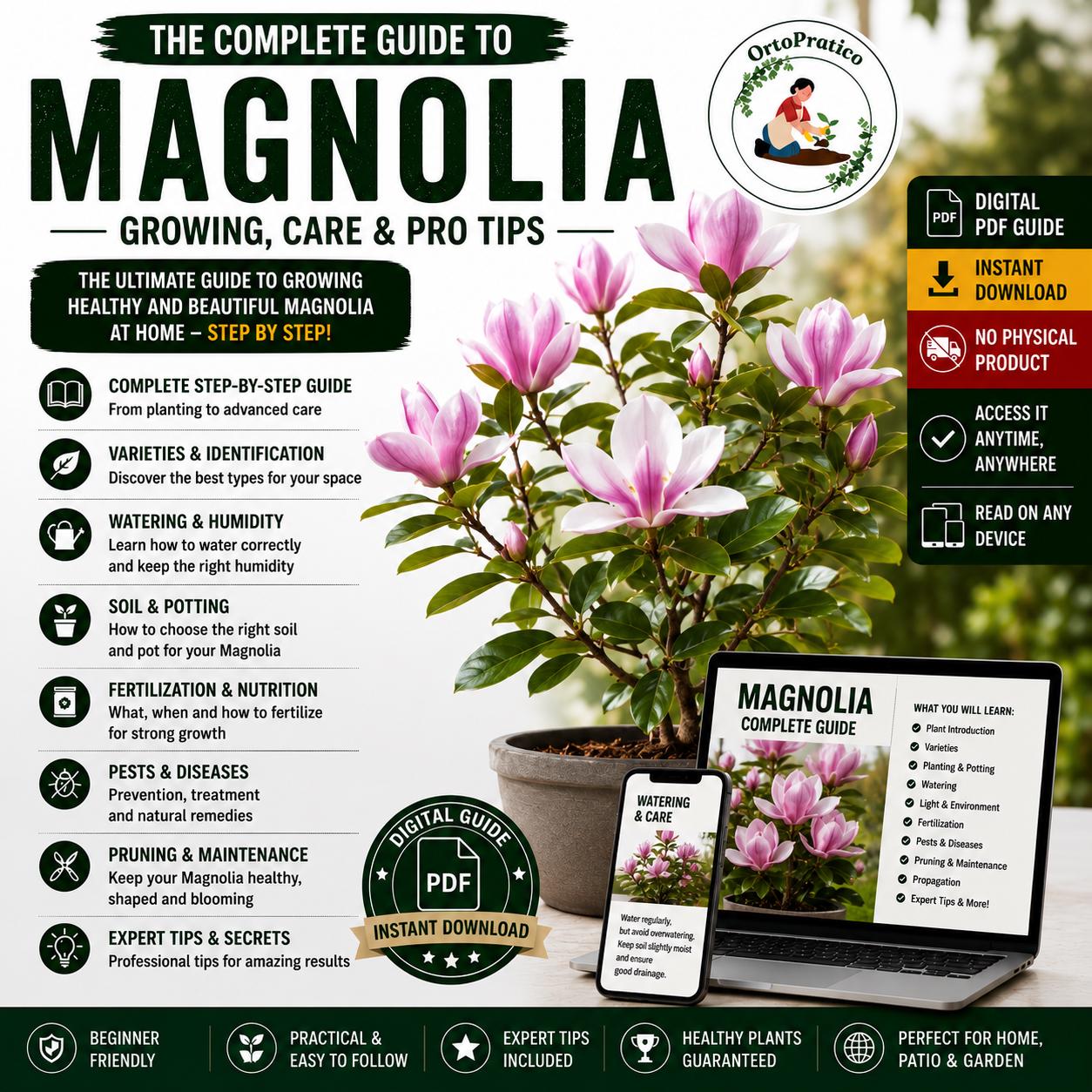 Magnolia Growing Guide PDF | How to Grow Magnolia in Pots ,Garden