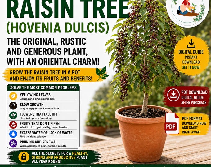 Raisin Tree in Pots Guide PDF – Grow Hovenia dulcis on a Balcony with Healthy Fruits