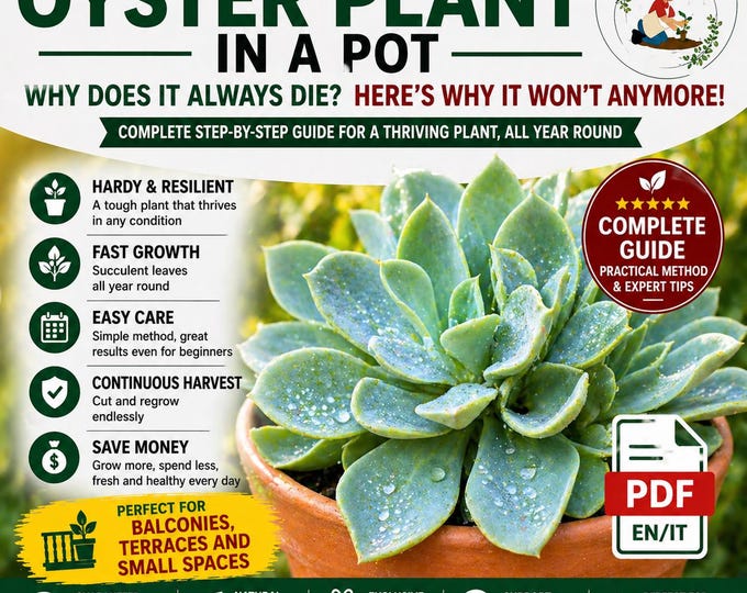 Oyster Plant Care Guide PDF | Mertensia Maritima in Pots | How to Grow Oyster Leaf Successfully | Balcony Herb Guide