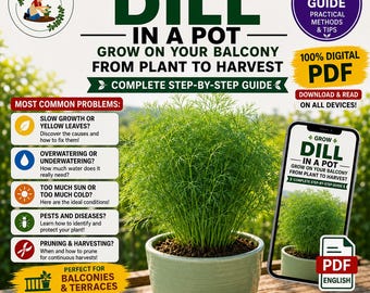 Dill Growing Guide PDF | How to Grow Dill in Pots and Garden | Complete Digital Guide for Sowing, Care and Harvesting