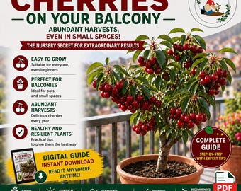 Grow Cherry Tree in Pots – Complete Cherry Tree Care Guide | Balcony Cherry Growing, Container Fruit Tree Guide, Sweet Cherry Harvest Tips