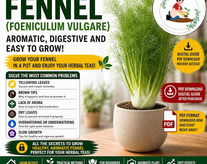 Fennel in Pots Guide PDF – Fennel Seeds for Tea | Not Producing Seeds & Fennel Problems