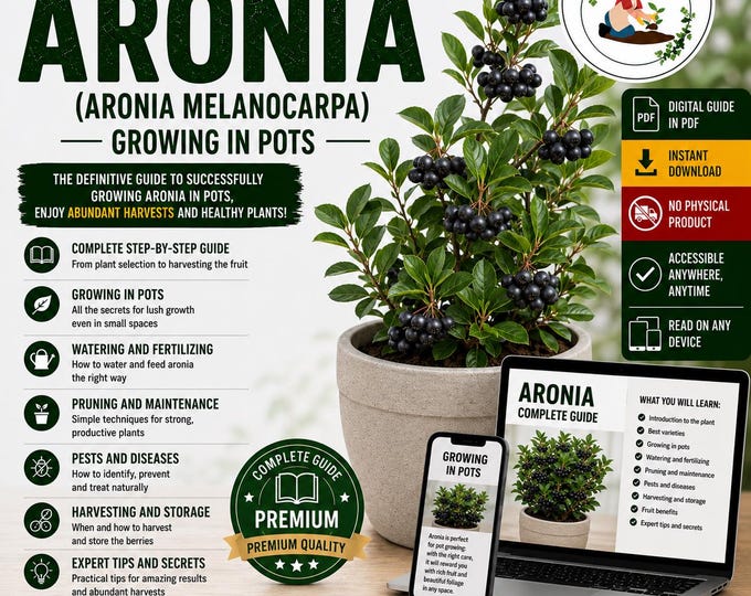 Aronia Growing Guide PDF, How to Grow Black Chokeberry in Pots, Aronia Melanocarpa Care, Pruning and Harvesting Guide