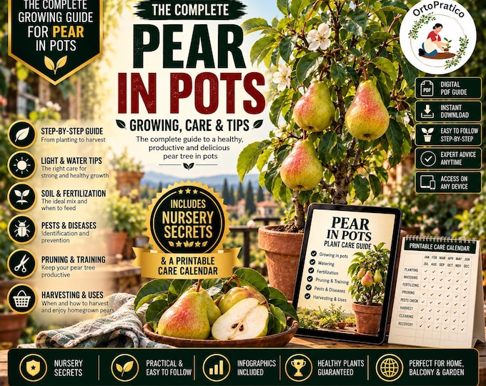 Complete Pear Tree Growing Guide – How to Grow Pear Trees in Pots | Nursery Secrets, Propagation, Pruning, Care & Harvesting