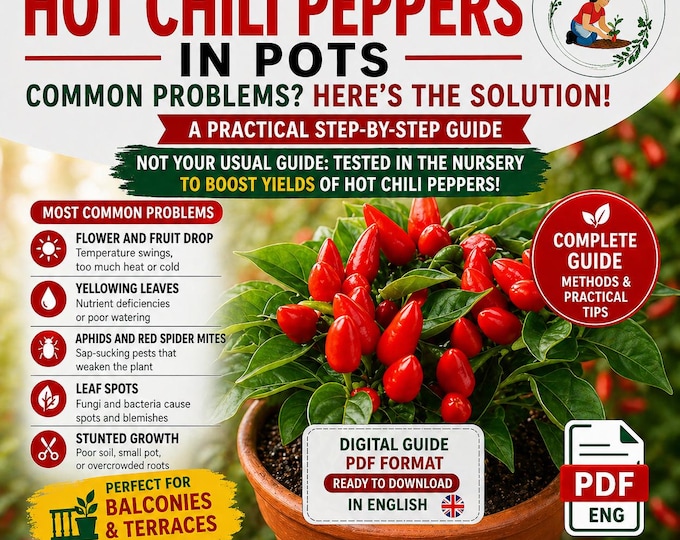 Grow Hot Chili Peppers in Pots – Complete Premium Guide | Tons of Peppers on Your Balcony or Patio, Proven Grower Method