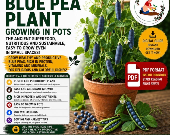 Blue Pea Plant Growing Guide PDF | How to Grow Butterfly Pea in Pots | Tropical Flower Balcony Gardening Guide