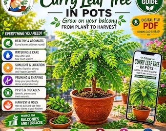 Curry Leaf Tree Growing Guide PDF | How to Grow Murraya Koenigii in Pots | Complete Care, Harvest & Container Gardening