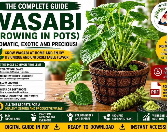 Wasabi Growing Guide PDF | How to Grow Japanese Wasabi in Pots | Complete Care, Planting, Harvest & Balcony Gardening
